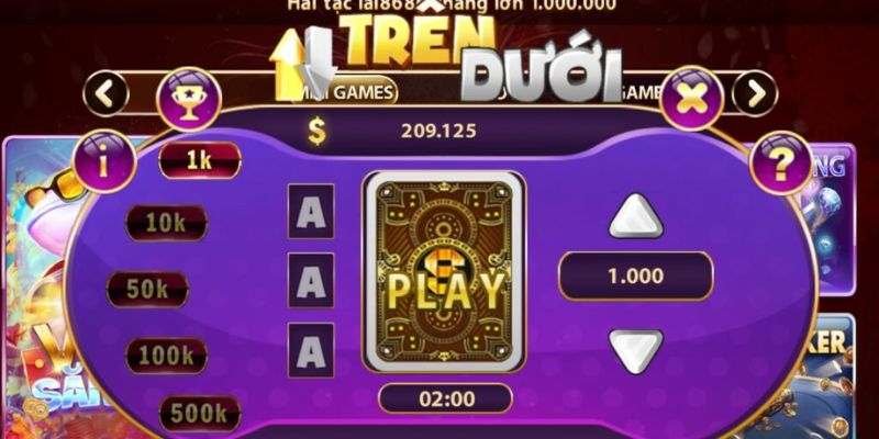 Khám phá về sản phẩm Mini game Trên Dưới