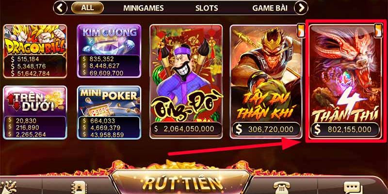 Tứ thần thú - trò nổ hũ kinh điển